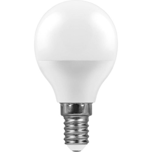 Лампа светодиодная Feron LB-95 G45 Шар E14 220В 7Вт 2700К 45х82мм картинка 